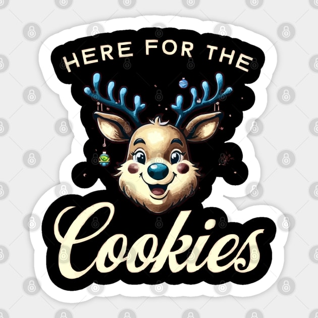 Here-For-The-Cookies Sticker by TEENIE DESIGN